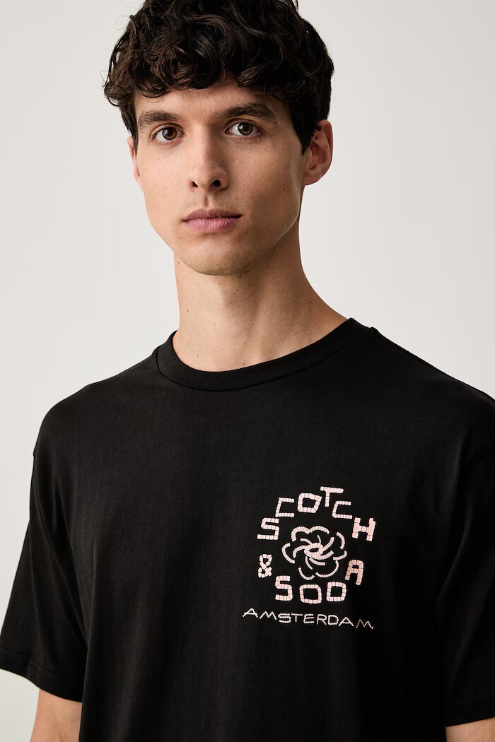 Scotch  Soda тениска мъжка от памук черна 183585