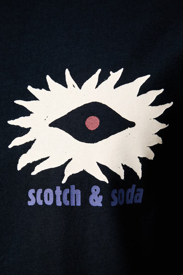 Scotch  Soda тениска мъжка от памук тъмносиня 183358