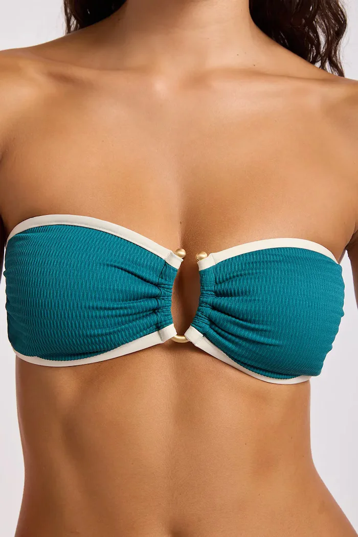 Seafolly горнище на бански дамско Ring Front тюркоазено 31283-072