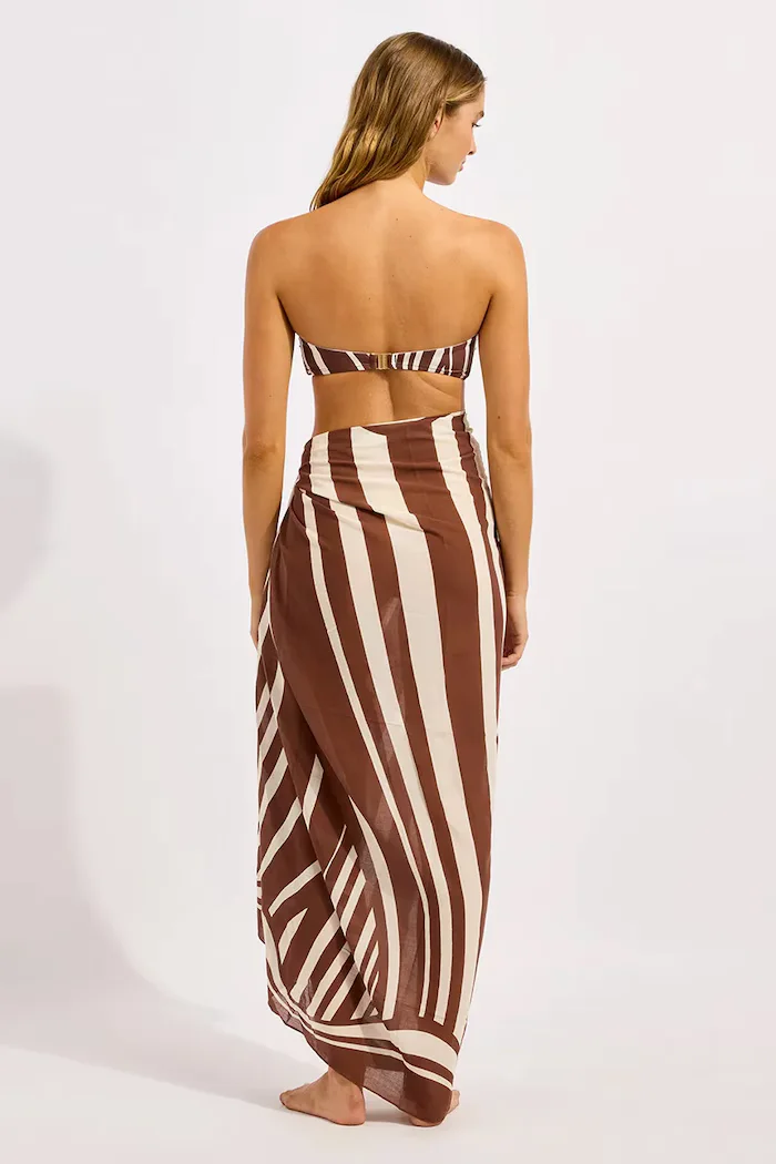 Seafolly плажна пола дамска Coastline Sarong кафява 55539-SG