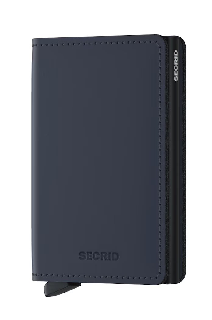 Secrid Кожен портфейл мъжки в тъмносиньо