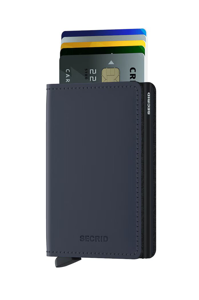 Secrid Кожен портфейл мъжки в тъмносиньо
