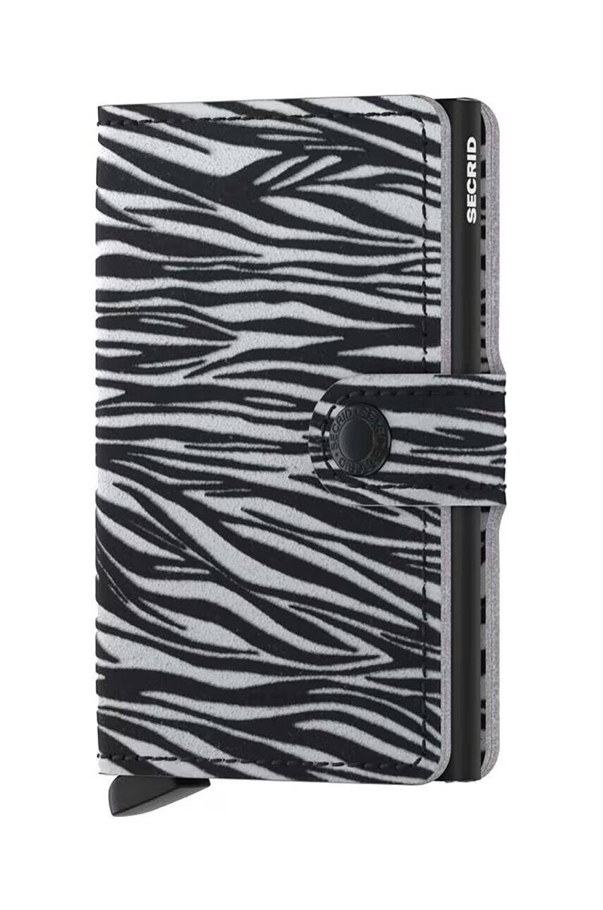 Secrid Кожен портфейл Miniwallet Zebra Light Grey
