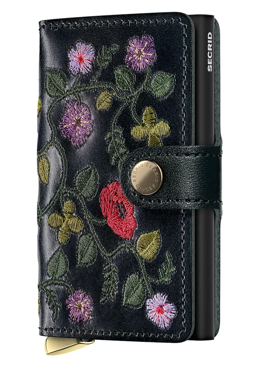 Secrid Кожен портфейл STITCH FLORAL