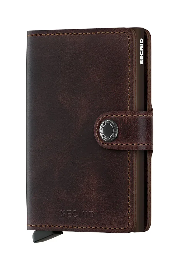 Secrid портфейл RFID от кожа бордо MV-Chocolate