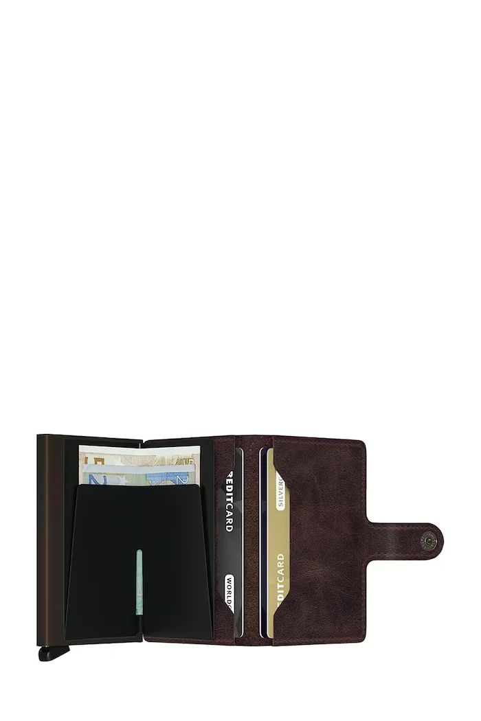 Secrid портфейл RFID от кожа бордо MV-Chocolate