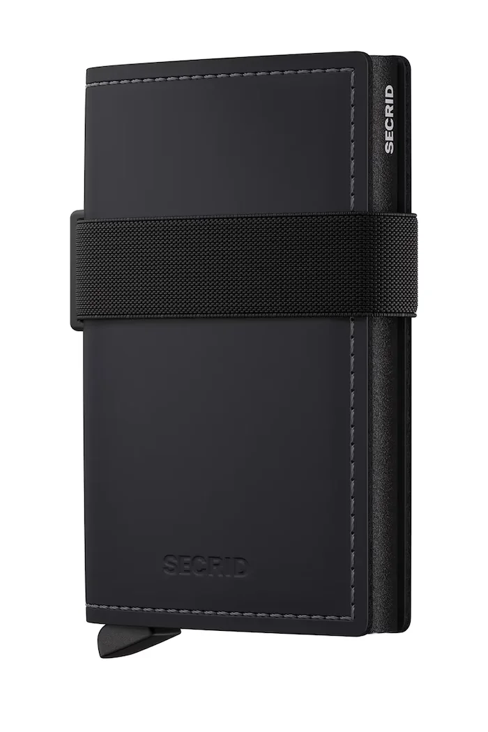 Secrid портфейл RFID от кожа MATTE черен