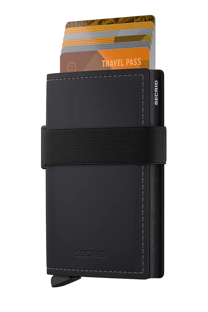 Secrid портфейл RFID от кожа MATTE черен