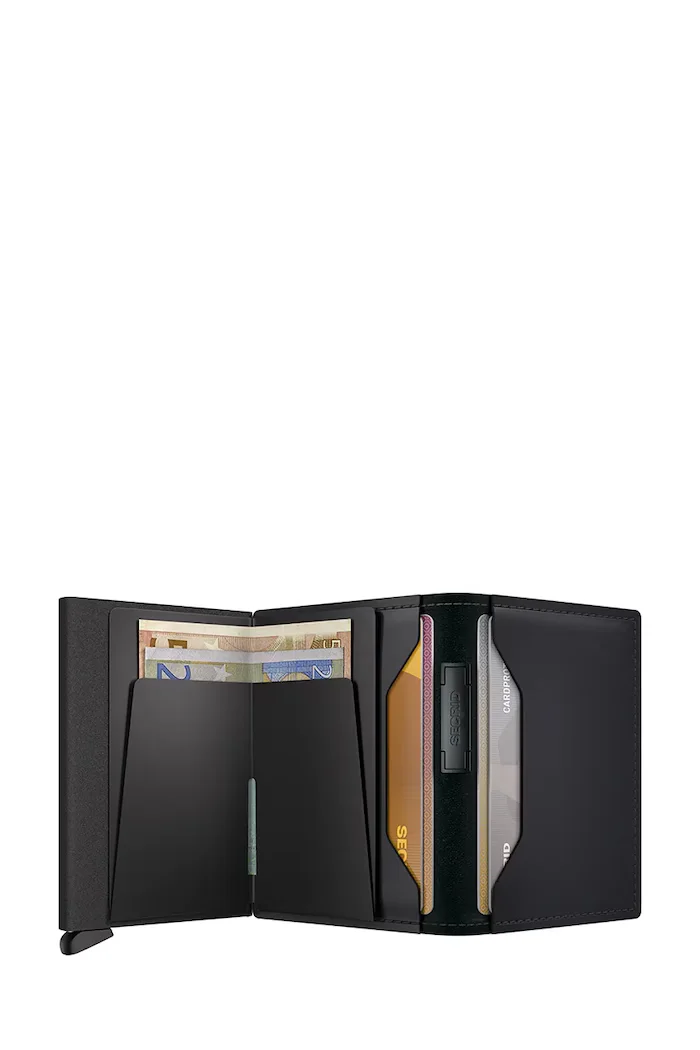 Secrid портфейл RFID от кожа MATTE черен