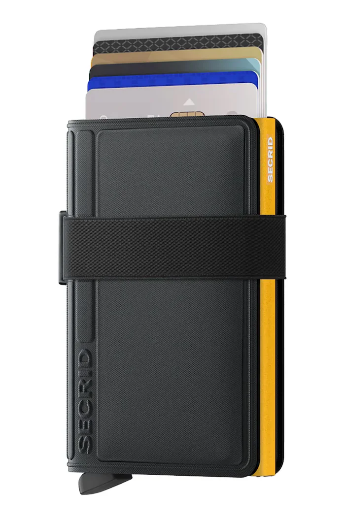 Secrid Портмоне в черно BTP-Black-Ochre