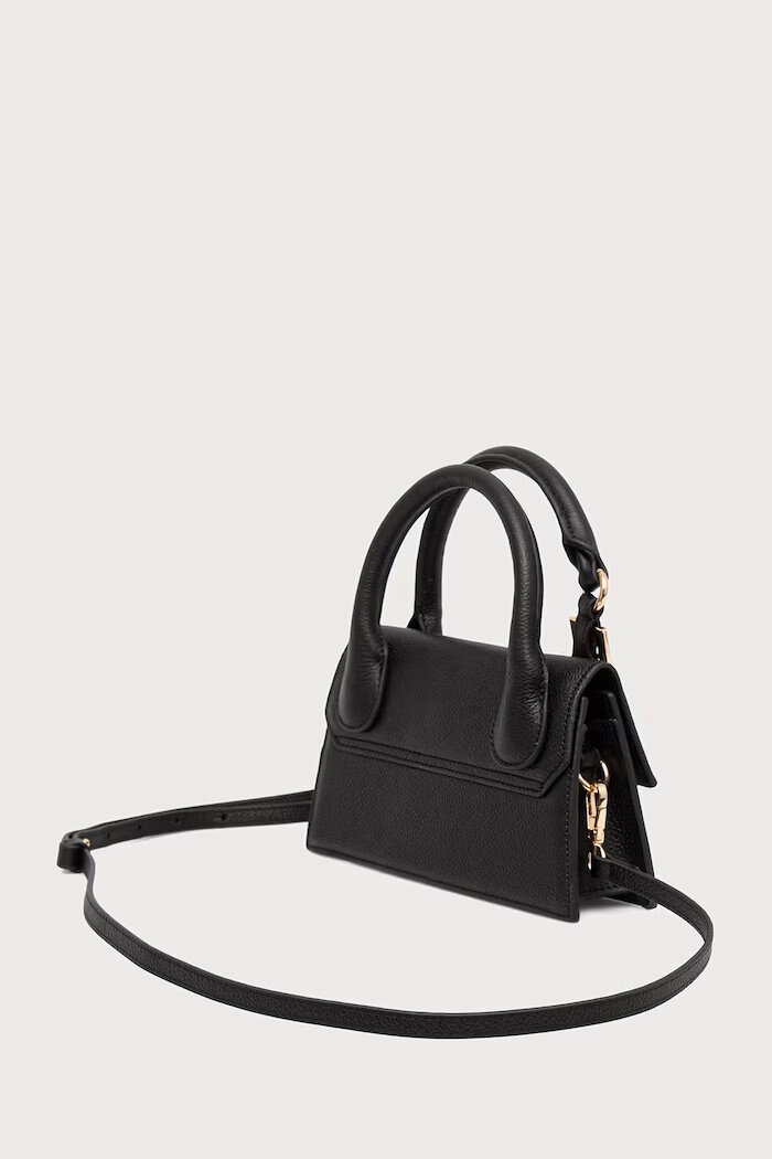 Silvian Heach чанта crossbody дамска от кожа MARECHIARO черна RCP25007BO