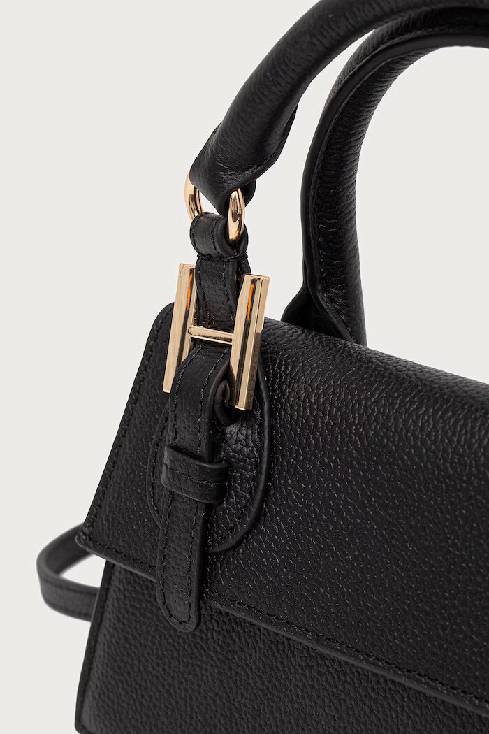 Silvian Heach чанта crossbody дамска от кожа MARECHIARO черна RCP25007BO