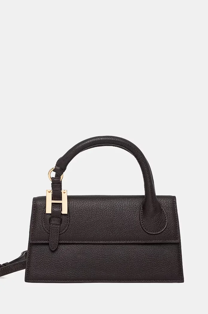 Silvian Heach чанта crossbody дамска от кожа MARECHIARO кафява RCP25007BO