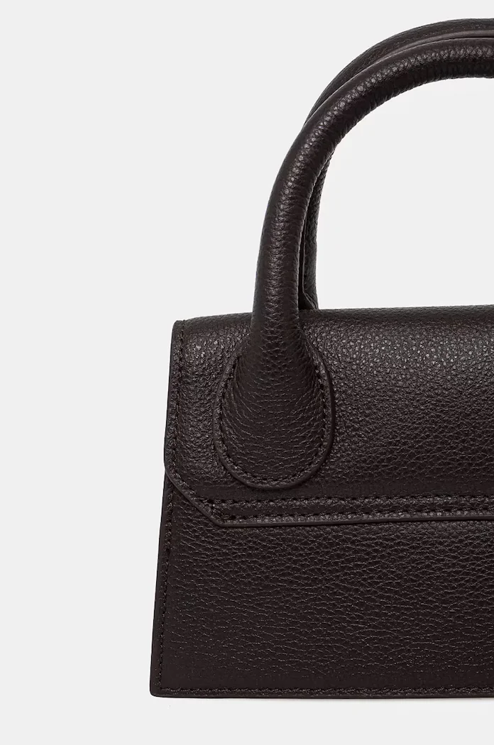 Silvian Heach чанта crossbody дамска от кожа MARECHIARO кафява RCP25007BO
