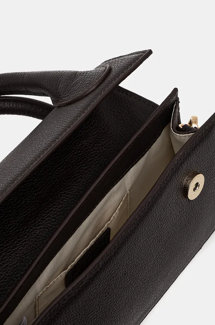 Silvian Heach чанта crossbody дамска от кожа MARECHIARO кафява RCP25007BO