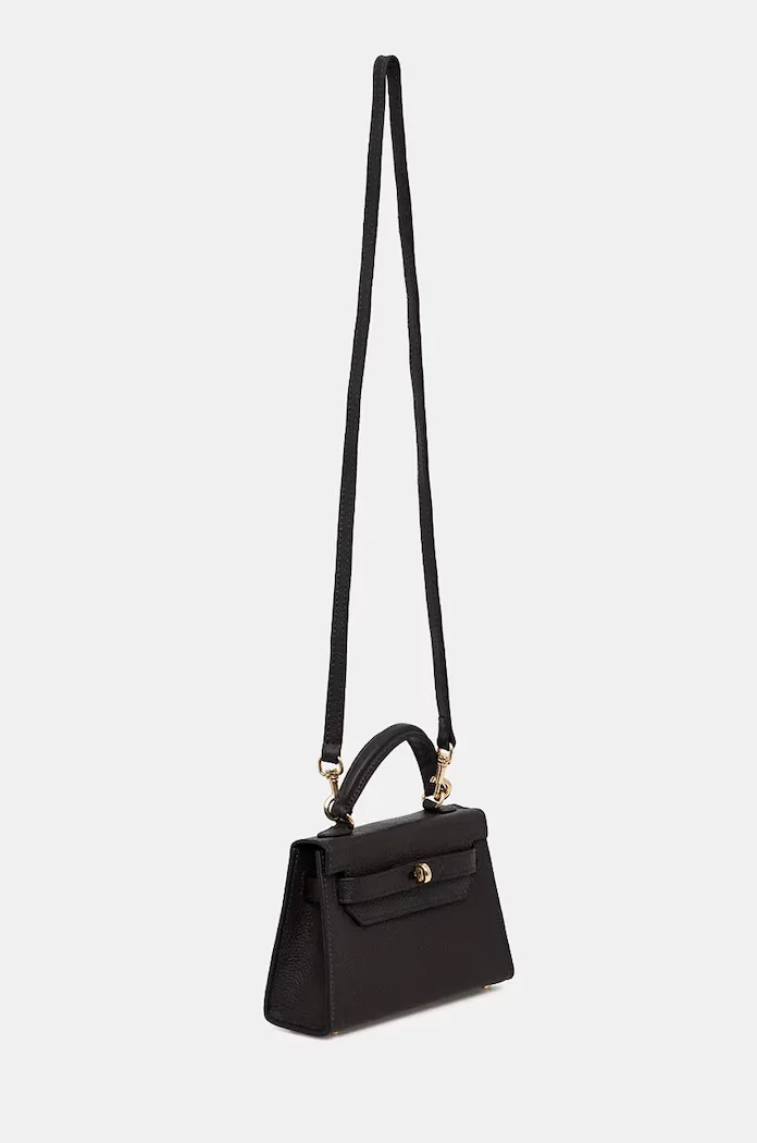 Silvian Heach чанта crossbody дамска от кожа SANITA кафява RCP25016BO