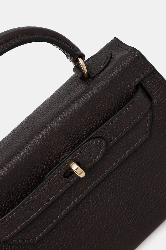 Silvian Heach чанта crossbody дамска от кожа SANITA кафява RCP25016BO