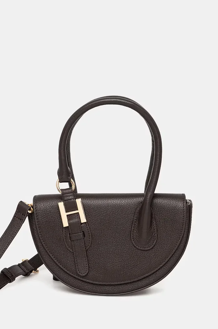 Silvian Heach чанта crossbody дамска от кожа SPAGNOLI кафява RCP25020BO