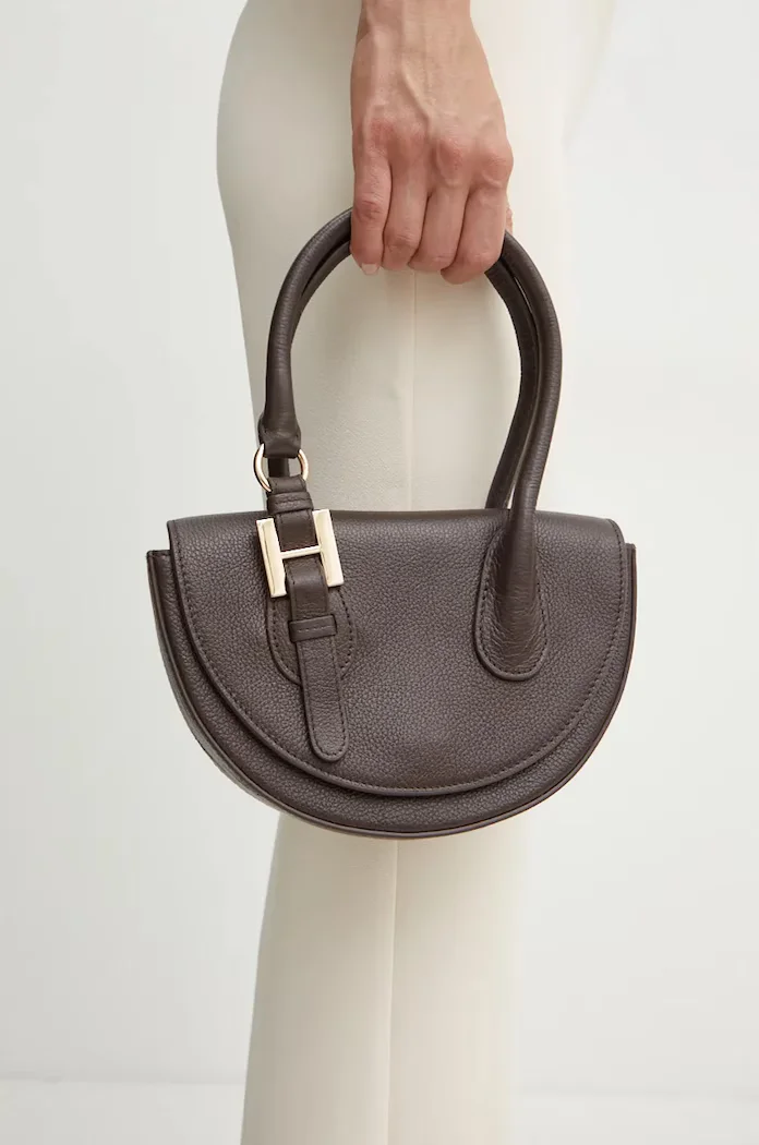 Silvian Heach чанта crossbody дамска от кожа SPAGNOLI кафява RCP25020BO