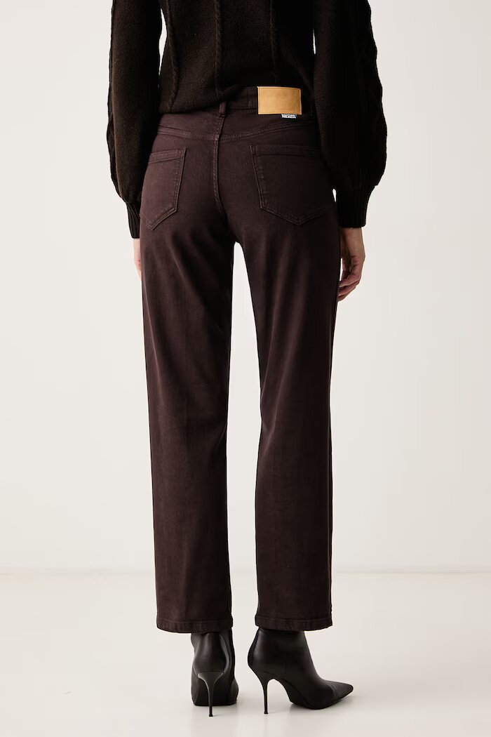 Silvian Heach дънки straight дамски PADAVI кафяви GPA26039JE