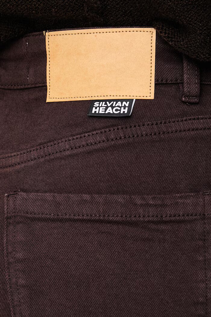 Silvian Heach дънки straight дамски PADAVI кафяви GPA26039JE