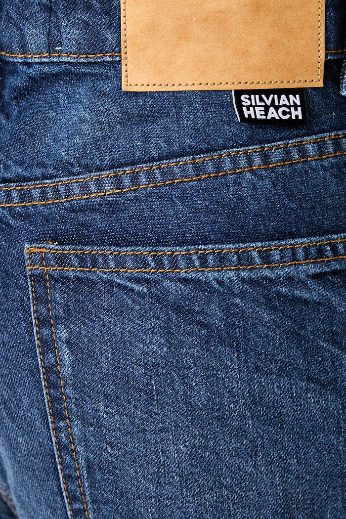 Silvian Heach дънки straight дамски PADIS сини GPA26045JE