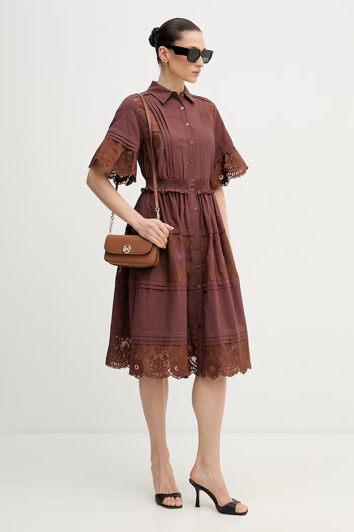 Silvian Heach лятна рокля FISIA кафява GPP26296VE