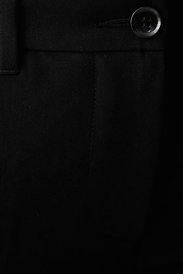 Sisley панталон slim fit дамски черен с висока талия 4KVXPF00C