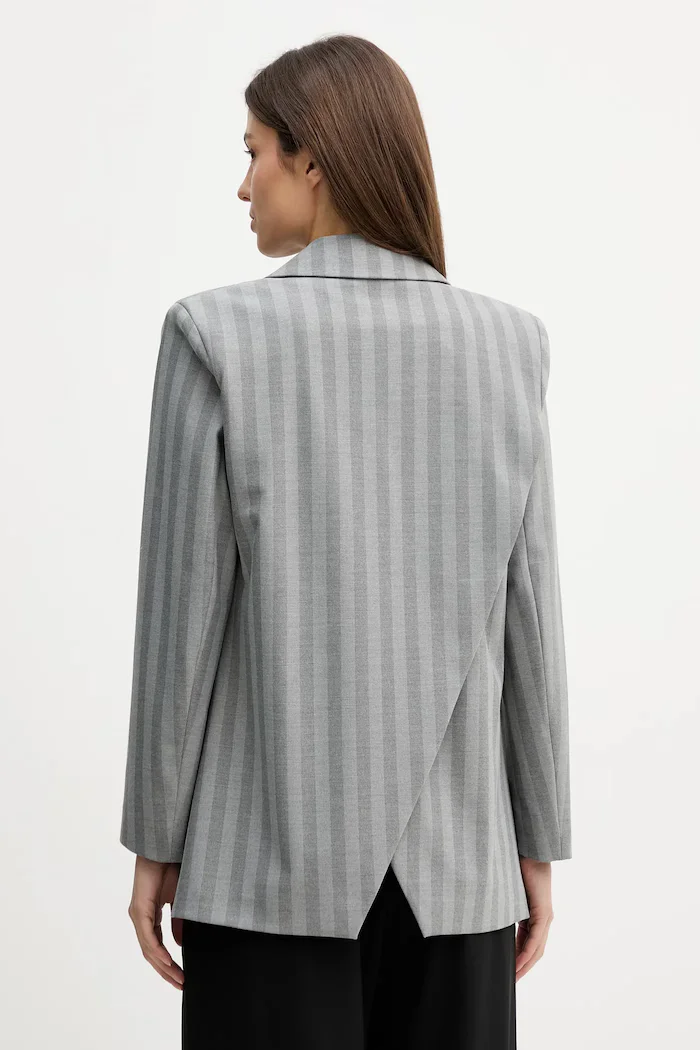Sisley Сако в сиво с двуредно закопчаване с десен 2LMTLW03Q