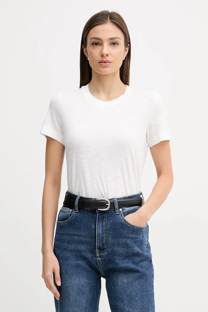 Sisley тениска basic дамска с модал бежова 3TNHL108D