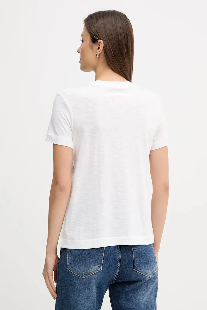Sisley тениска basic дамска с модал бежова 3TNHL108D