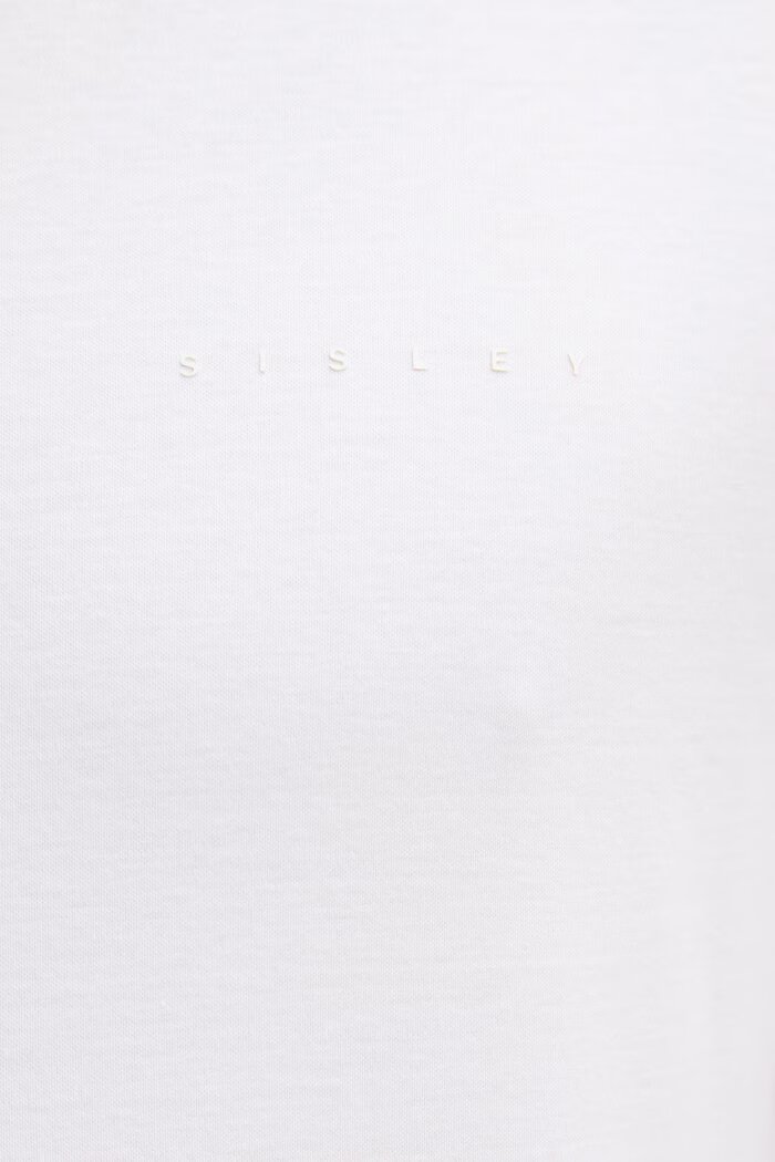 Sisley тениска мъжка памучна бяла 3H6TS104S