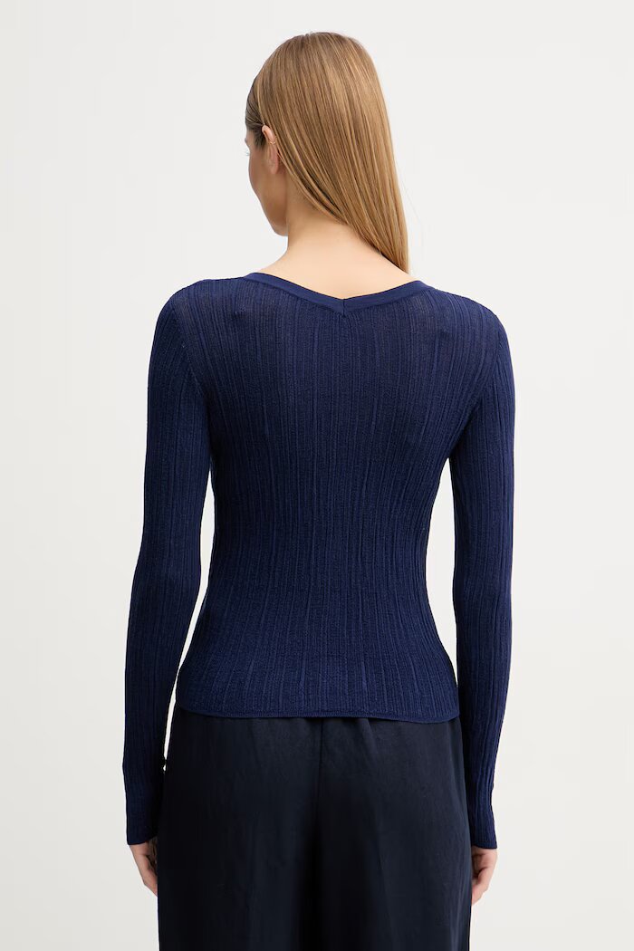 Sisley Жилетка дамска с памук тъмносиня 1U3RL603S