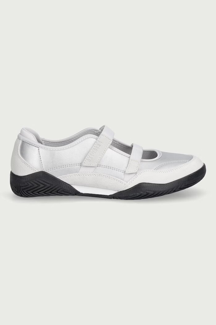 Skechers балеринки от кожа ZINGER EVO-ZEN DAZE сиви 190167