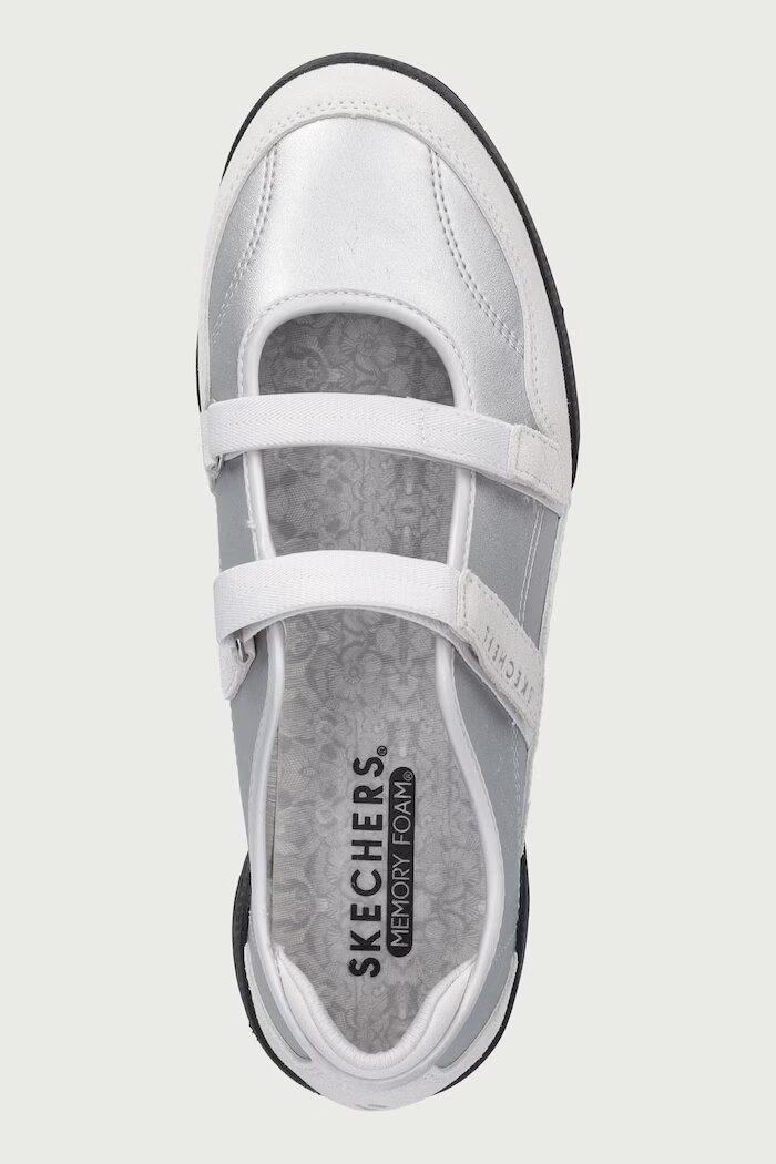 Skechers балеринки от кожа ZINGER EVO-ZEN DAZE сиви 190167