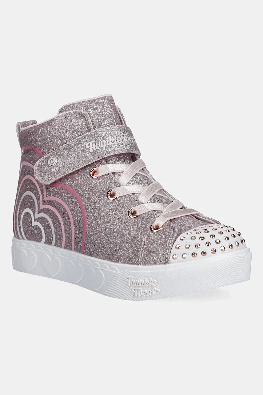 Skechers Детски високи кецове HEART STEPS - HEART GLOW