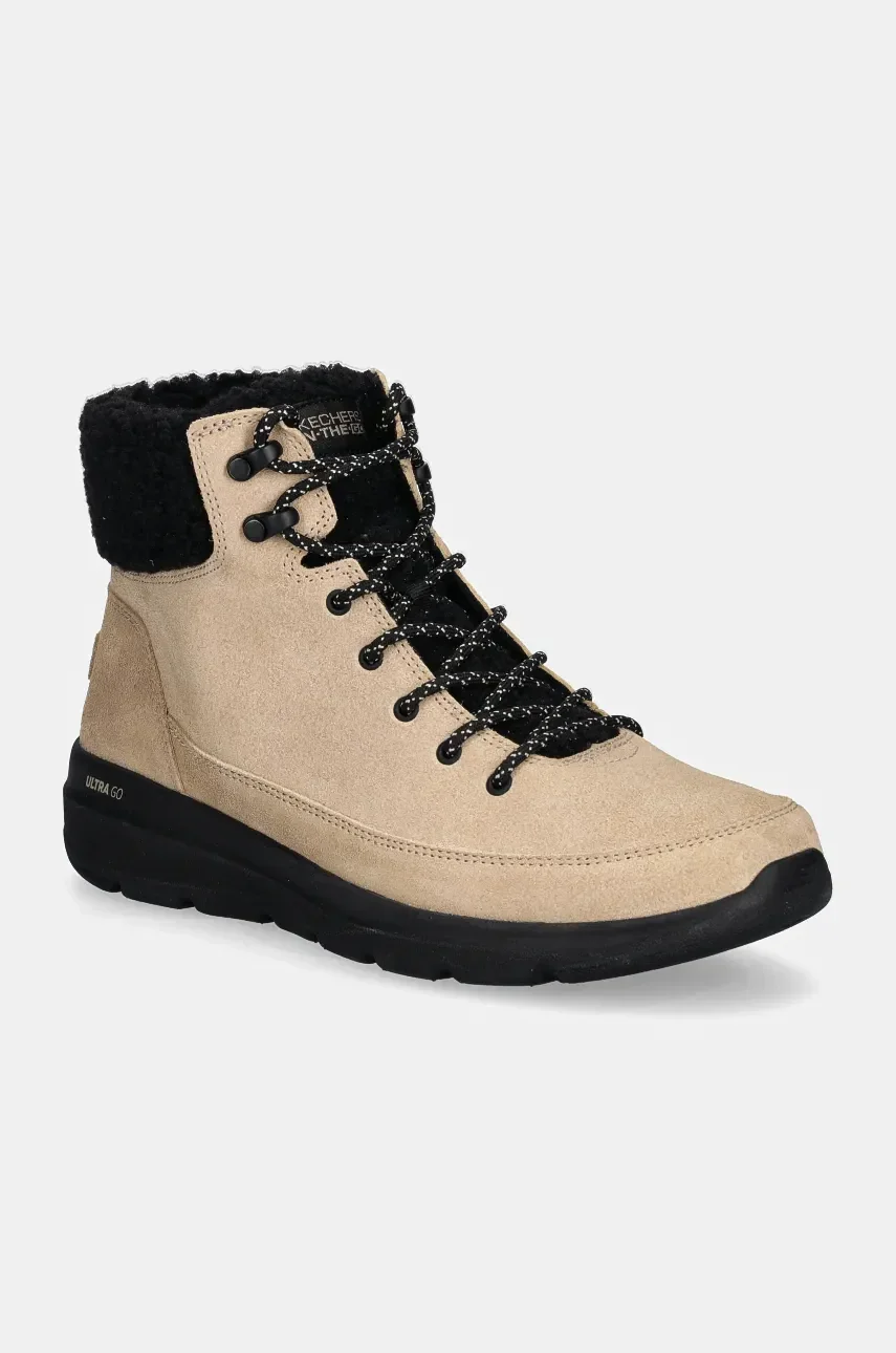 Skechers Велурени апрески GLACIAL ULTRA WOOD