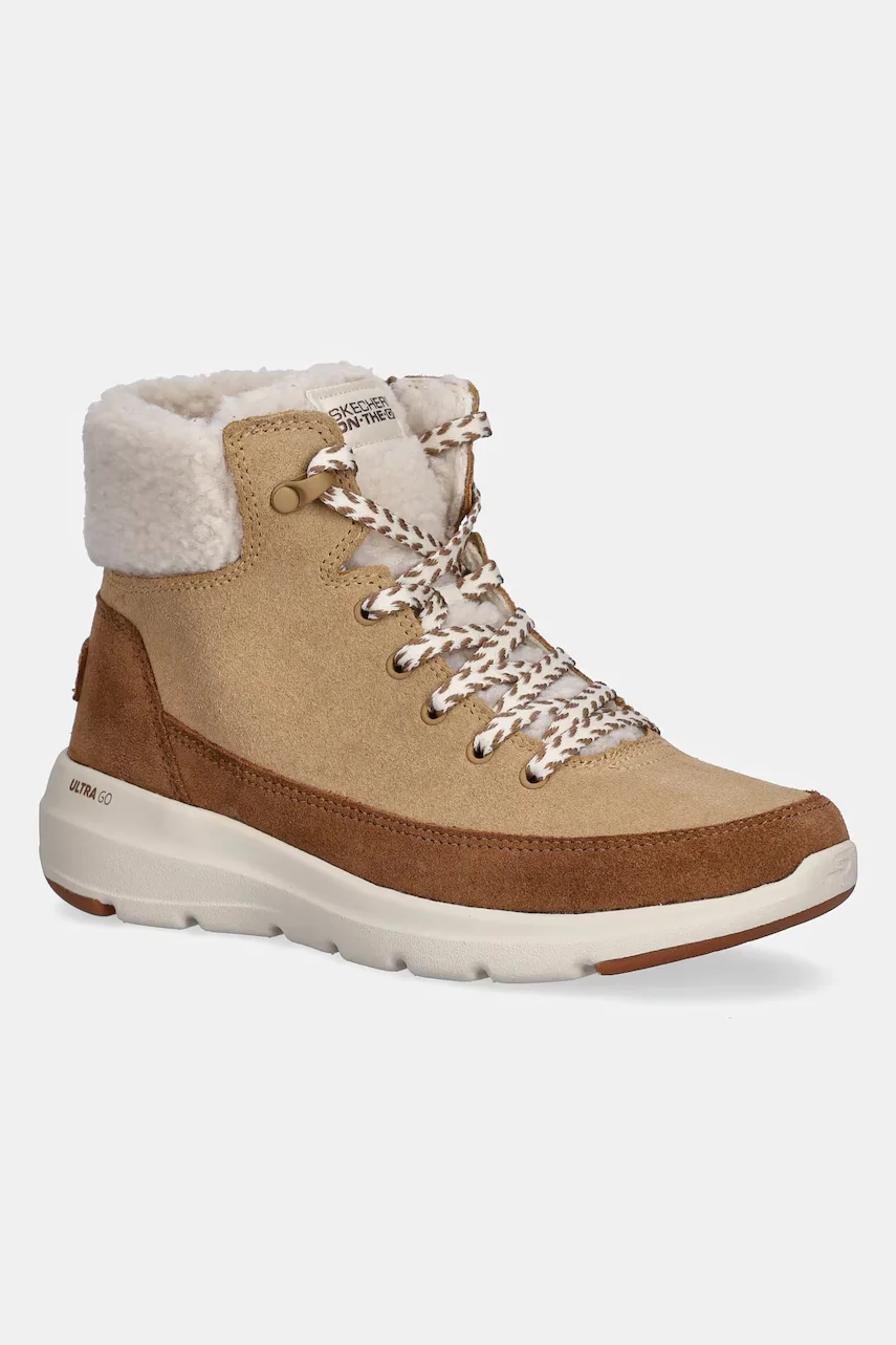 Skechers Велурени боти GLACIAL ULTRA - AUTUMN DAYS