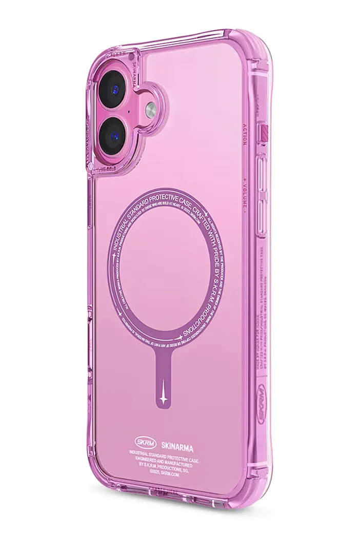 skinarma Калъф за телефон с вграден магнитен пръстен iPhone 16 в розово SK-2024IP61-SDOMS-PNK