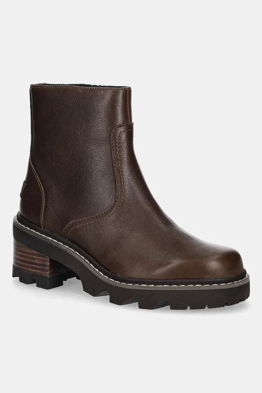 Sorel Кожени боти JOAN NOW ZIP BOOTIE