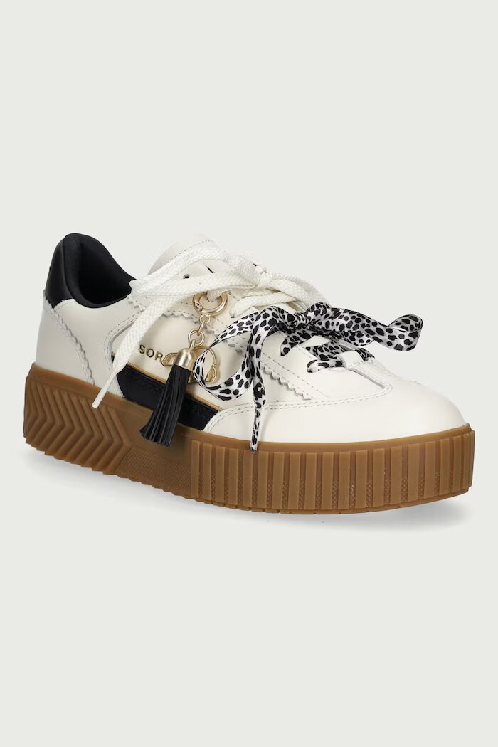 Sorel ONA AVE CHARM маратонки дамски от кожа бежови с платформа 2164711117