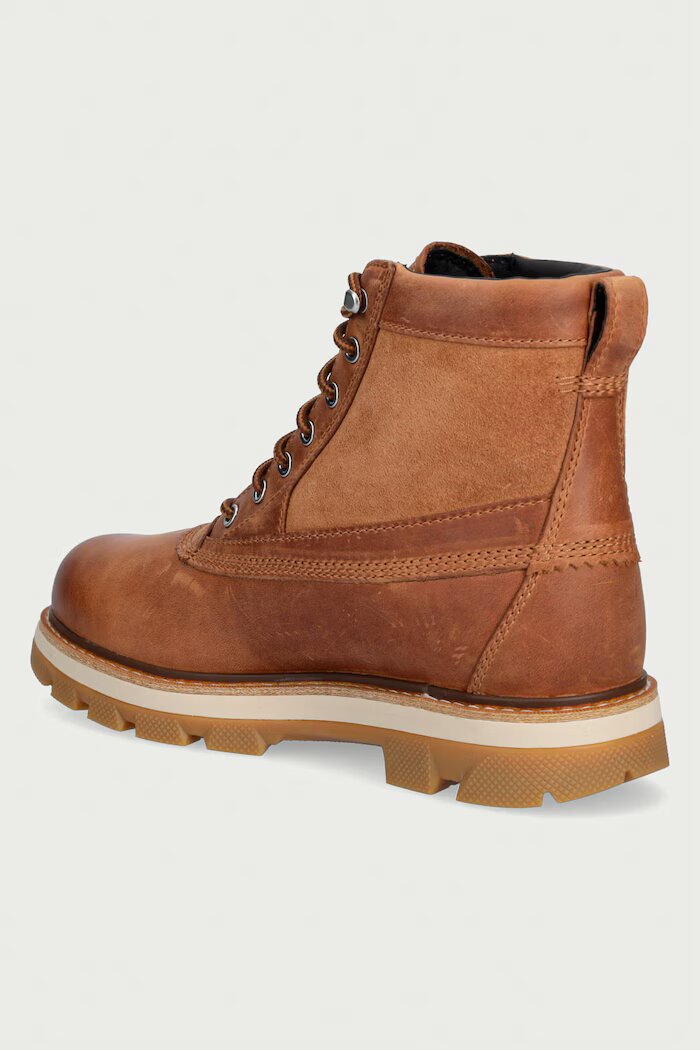 Sorel туристически обувки мъжки от кожа LARK-47 BOOT WP кафяви 2181301242
