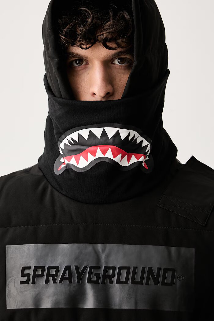 Sprayground елек с качулка мъжки черен 21SFW023D