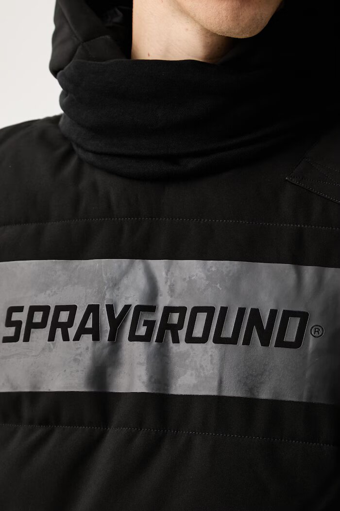 Sprayground елек с качулка мъжки черен 21SFW023D