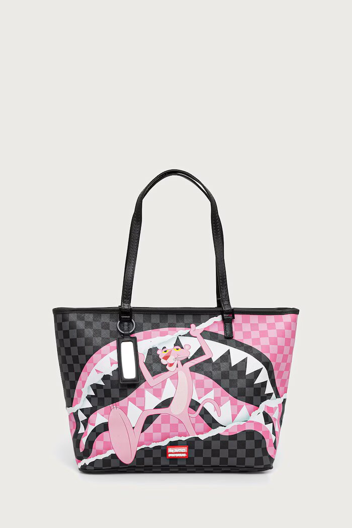 Sprayground шопинг чанта дамска от имитация на кожа PINK PANTHER черна 910T9377NSZ