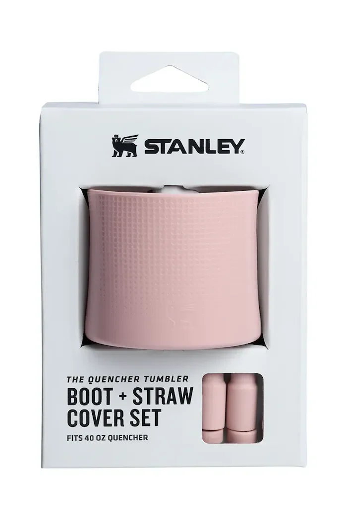 Stanley Силиконови аксесоари за чаши Quencher Boot + Straw Topper в розово