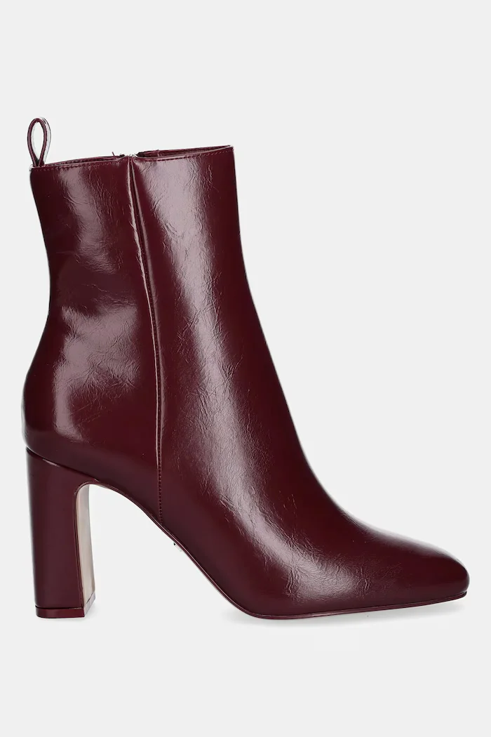 Steve Madden Боти Adelisa в бордо с дебел ток 11002626