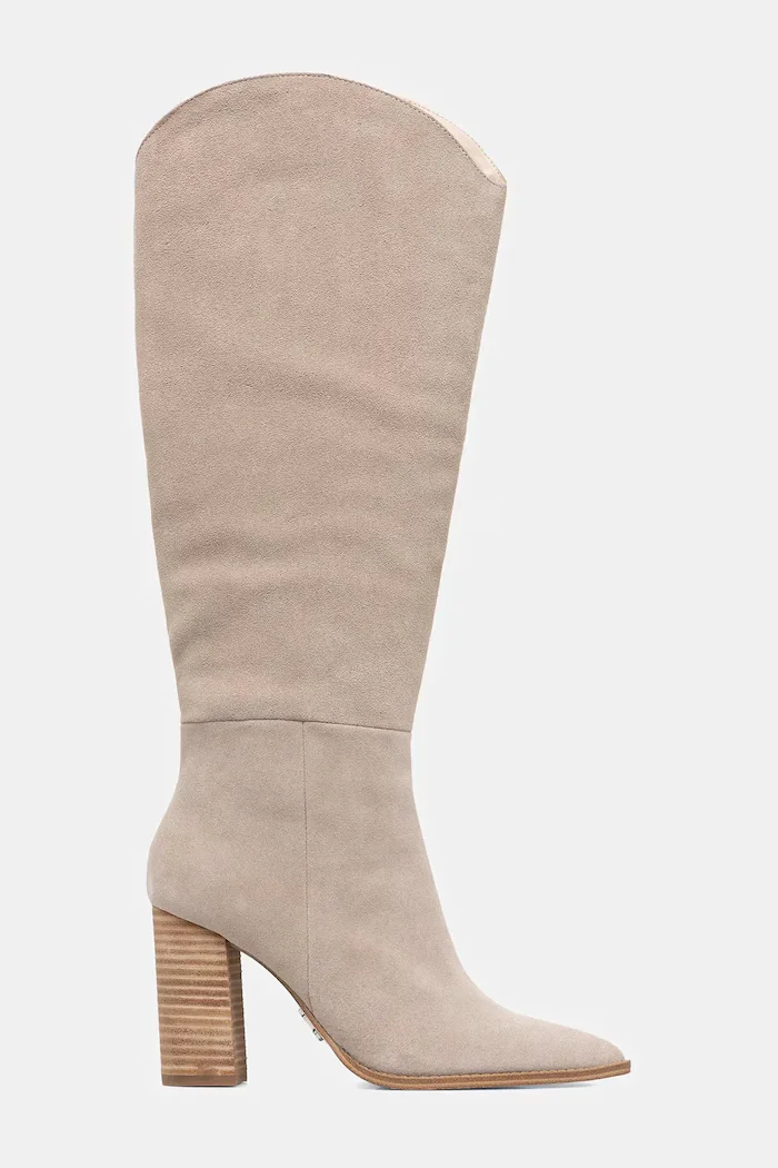 Steve Madden Боти Bixby в бежово с дебел ток 11004834