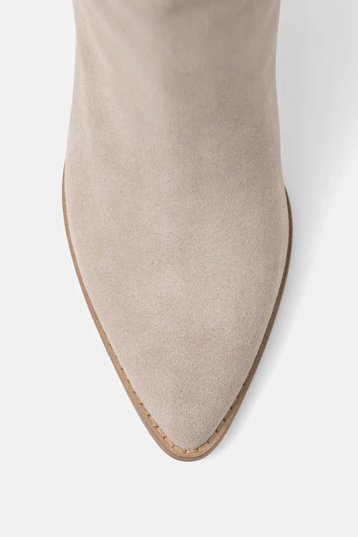 Steve Madden Боти Bixby в бежово с дебел ток 11004834