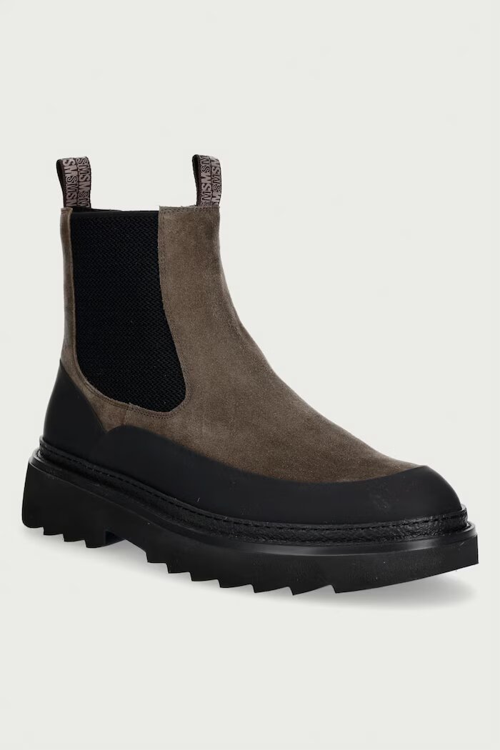 Steve Madden боти челси мъжки от велур Rockland кафяви 12001018